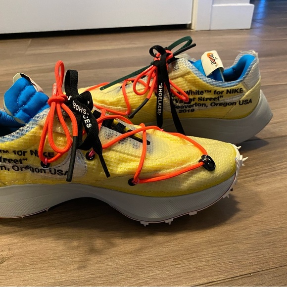 Nike X Off White Yellow and Red Athletic Sneakers - Picture 6 of 6